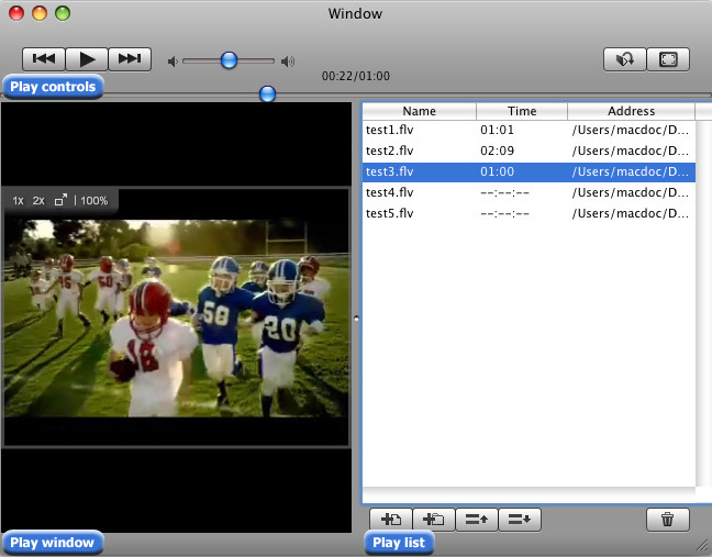 Screenshot of Sothink Free FLV Player for Mac